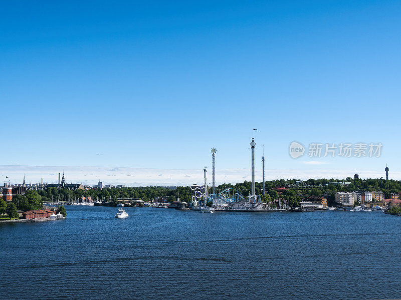 Gröna Lund游乐园在斯德哥尔摩港